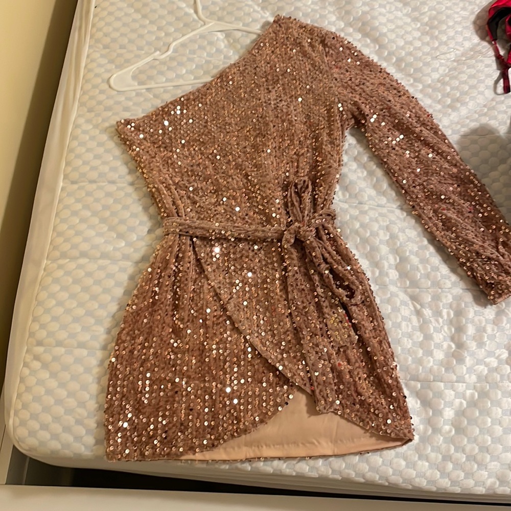 brand unknown, one-shoulder mini dress size xxl